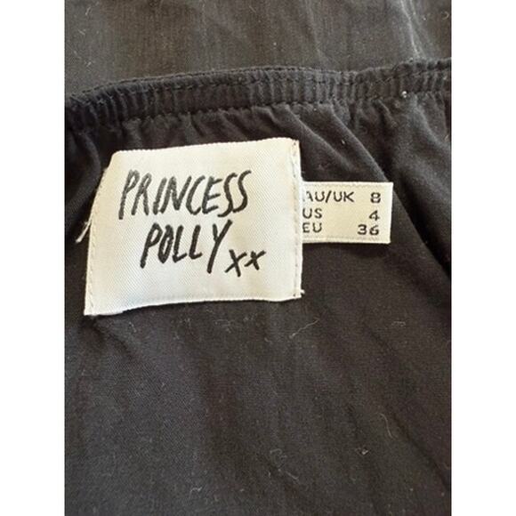 "PRINCESS POLLY " Sexy Little Blk Dress SZ 4 Cocktail Hoco Open Back Sleeveless - Picture 7 of 8